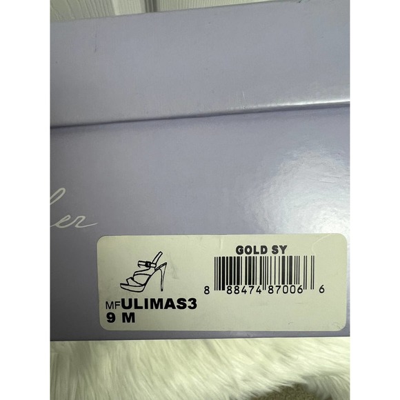 Marc Fisher High Heels Gold Sparkle Size 9 - Picture 5 of 5